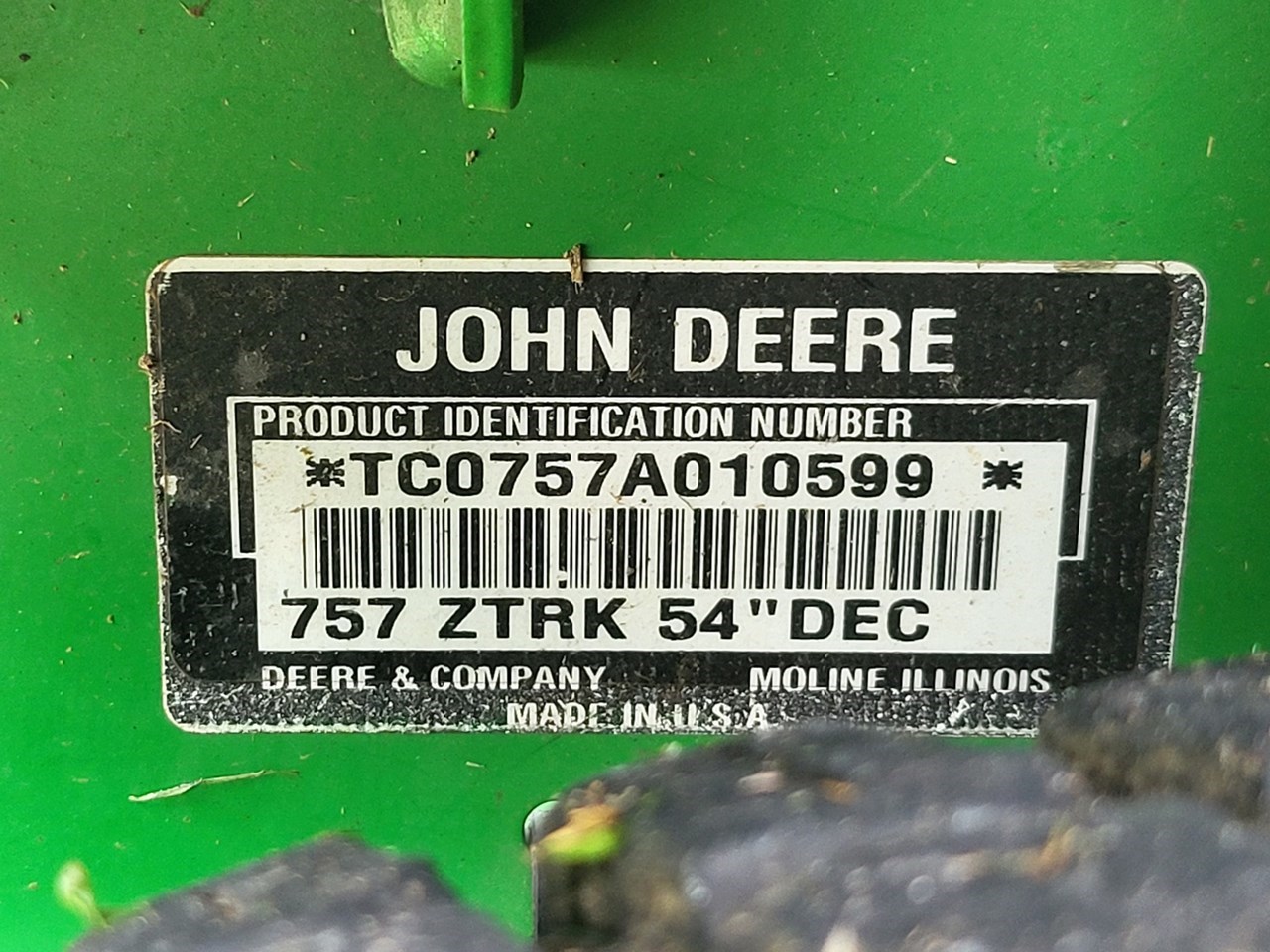 2002 John Deere 757 Zero Turn Mower For Sale