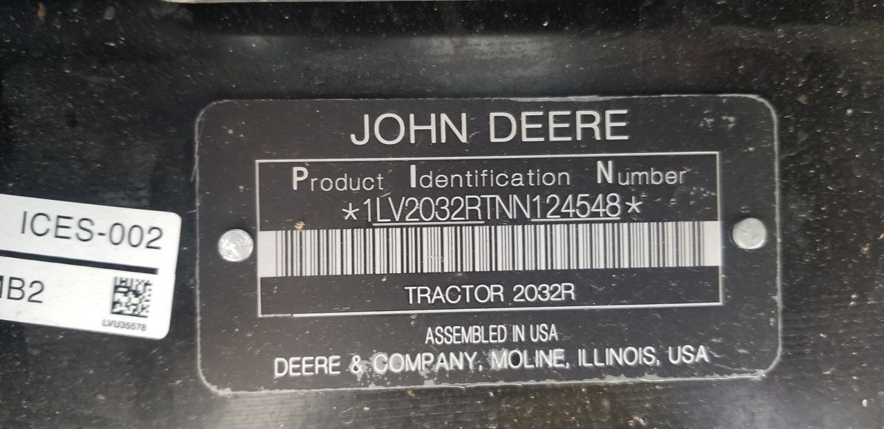 2022 John Deere 2032R Tractor - Compact Utility For Sale
