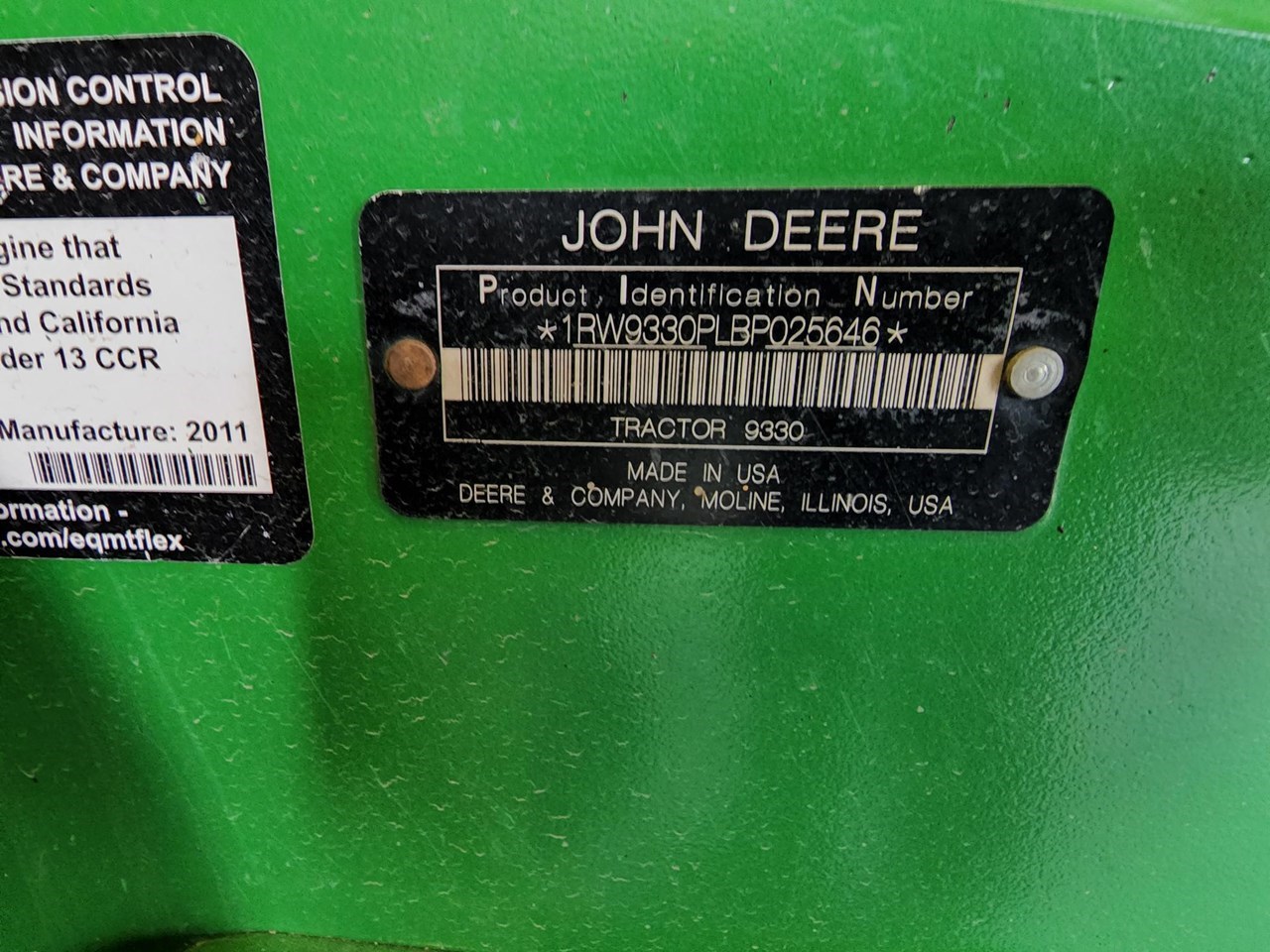 2011 John Deere 9330 Tractor - 4WD For Sale