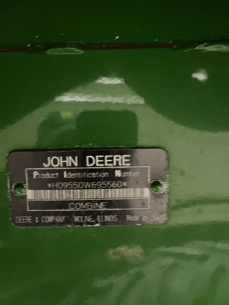 2002 John Deere 9550 Combine For Sale