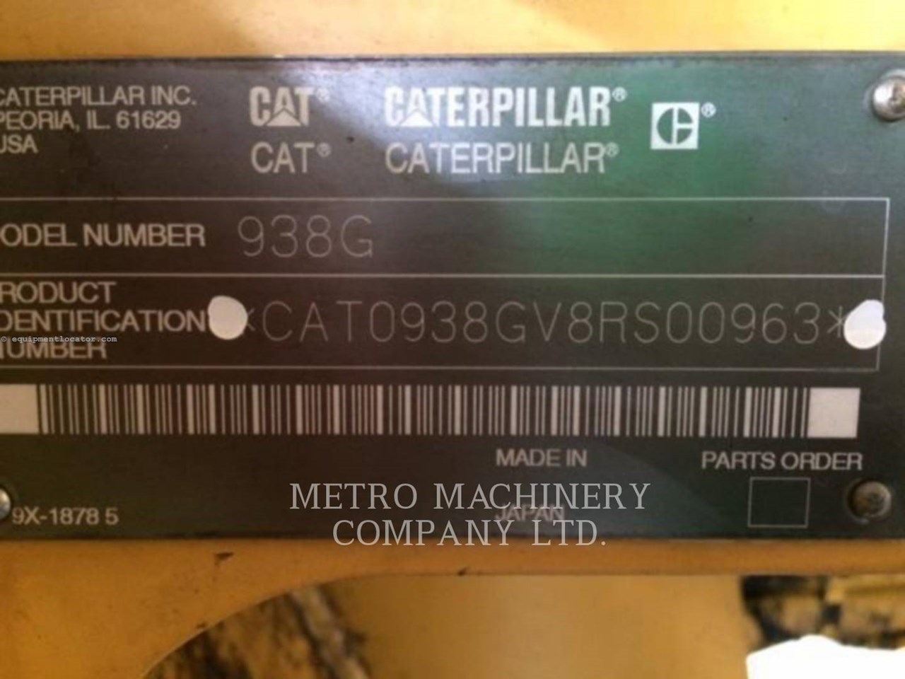 2001 Caterpillar 938G Image 2