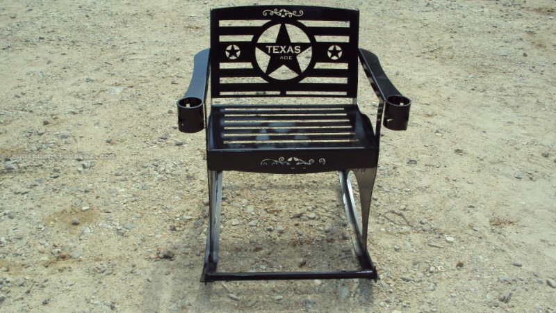 Other Heavy duty metal rocking chair w/ Texas theme Image 1