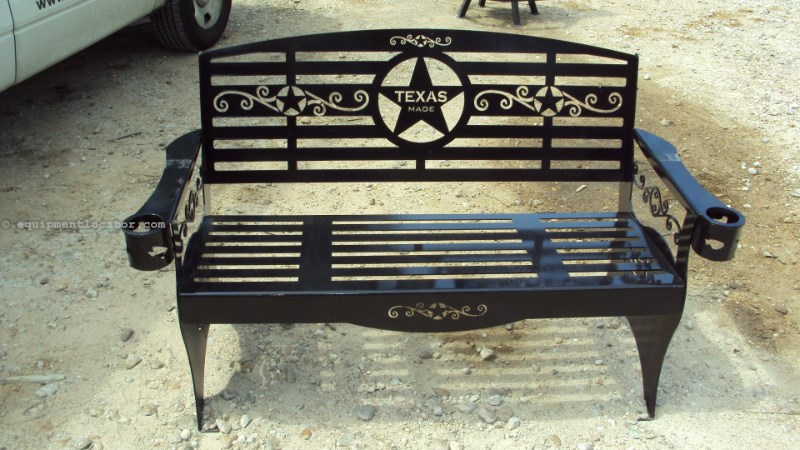 Other Heavy duty metal outdoor bench w/ Texas theme Image 1