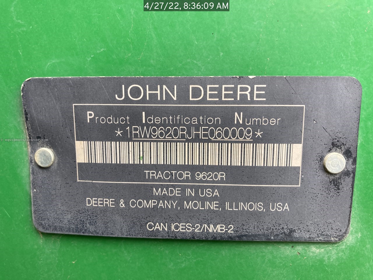 2018 John Deere 9620R Image 10