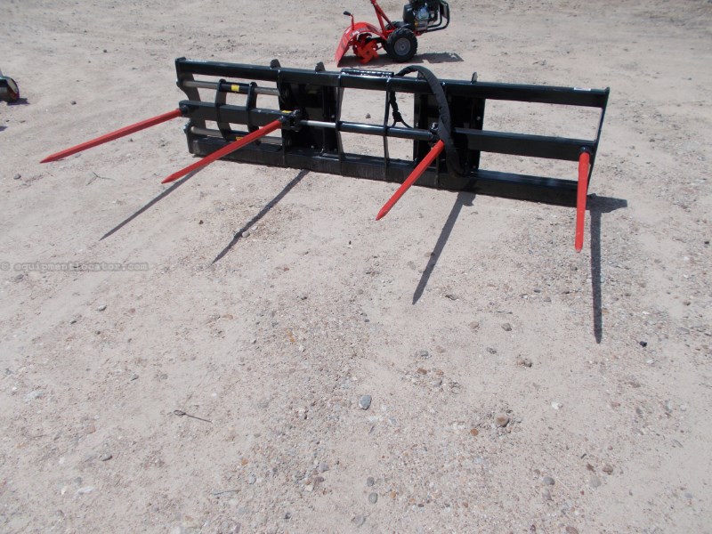 Notch ADJUSTABLE TWO BALE SPEAR For Skid Steer quick con Image 1