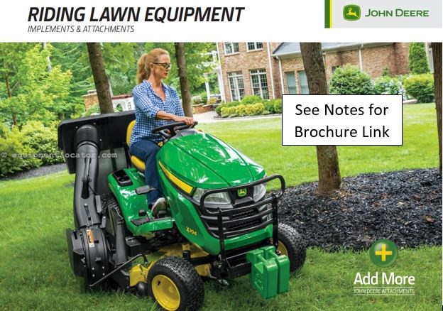 John Deere Riding Lawn Equipment Implements & Attachments Image 1