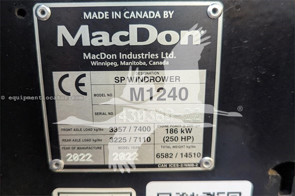 2022 MacDon M1240 Image 5