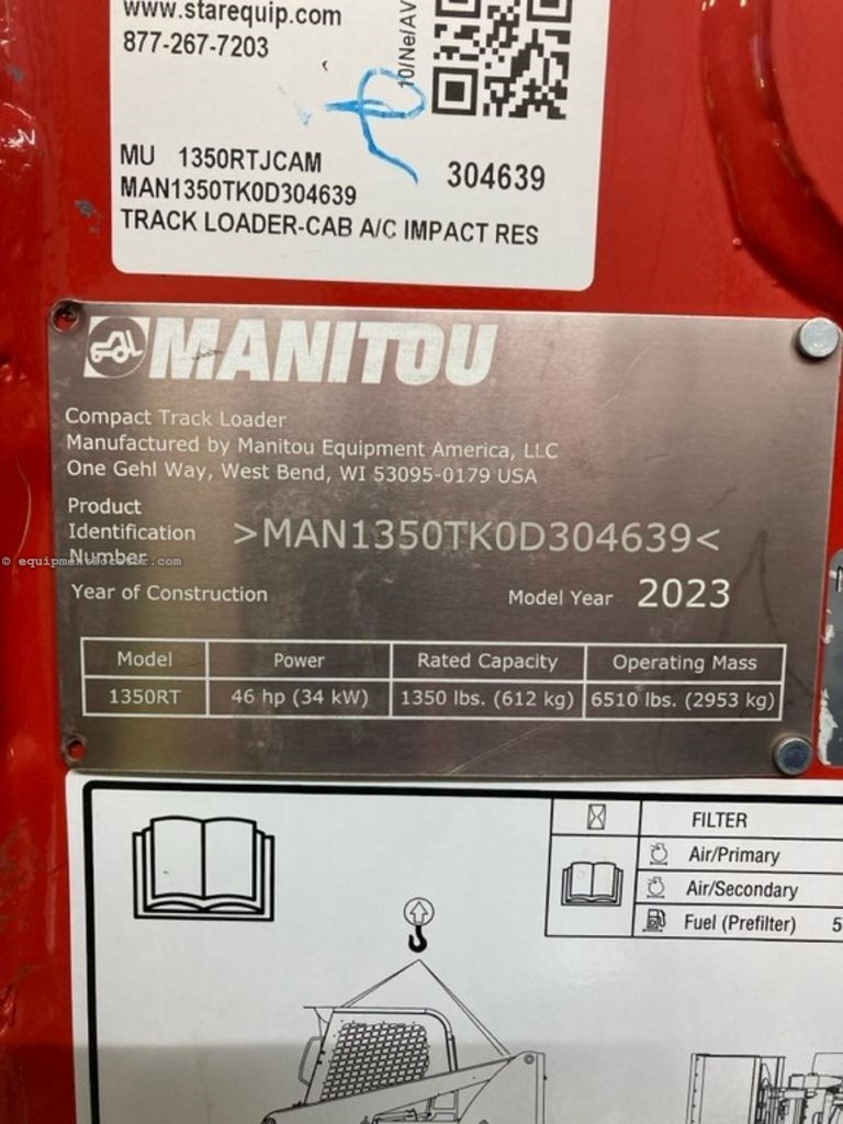 2022 Manitou 1350RT Image 2