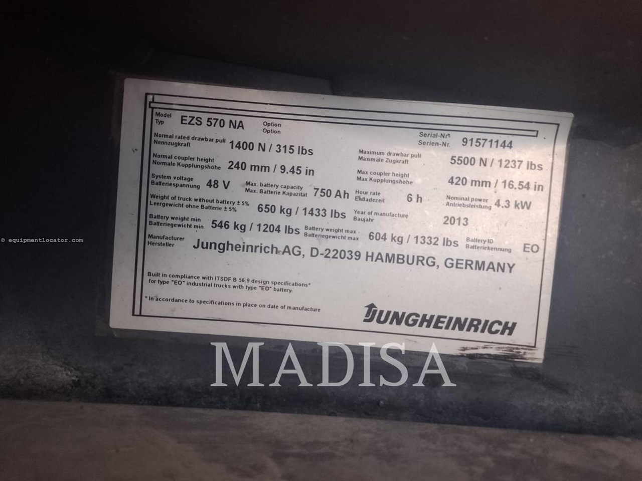 2013 Jungheinrich EZS 570NA Image 6