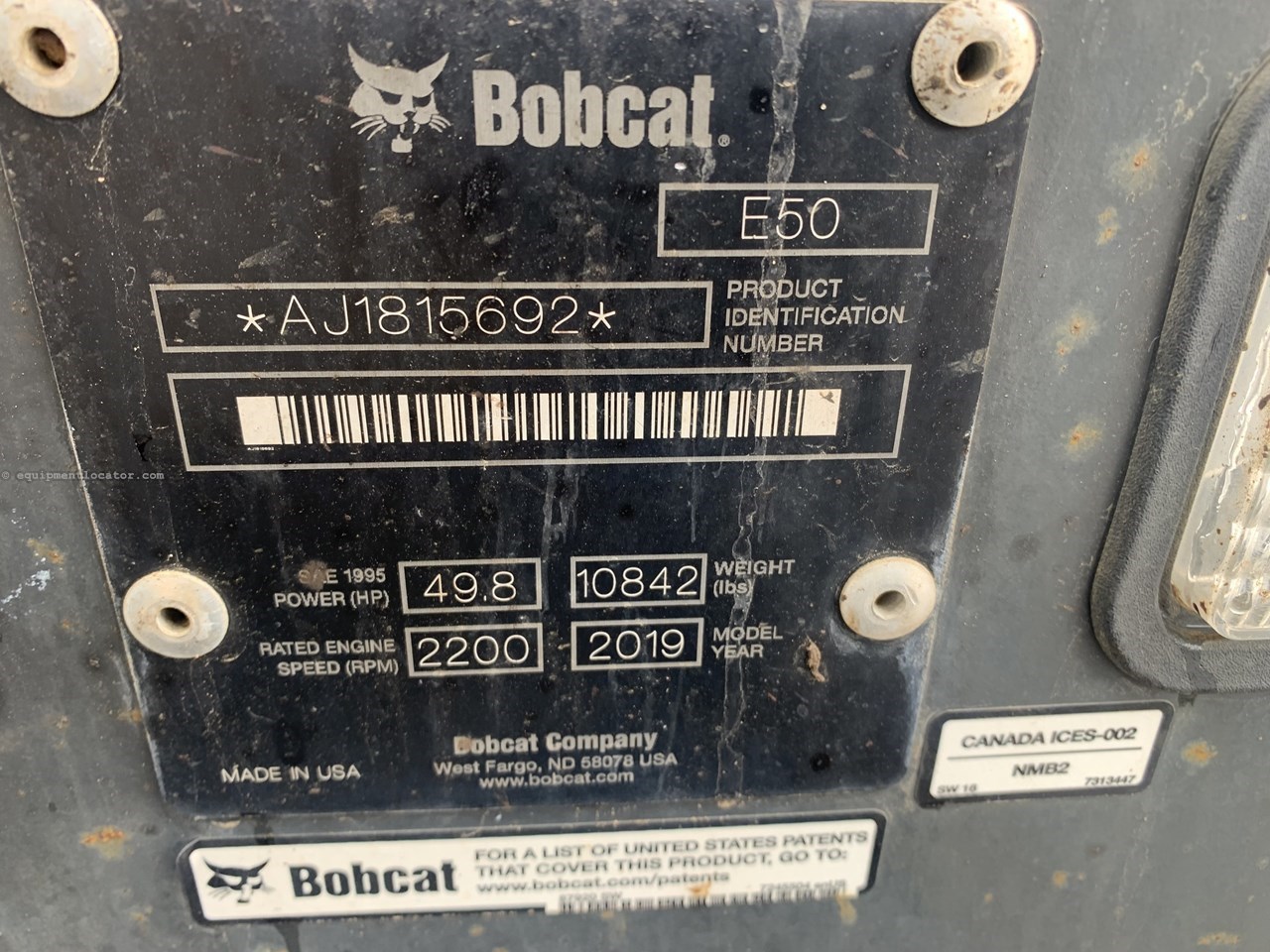 2019 Bobcat E50 Image 19