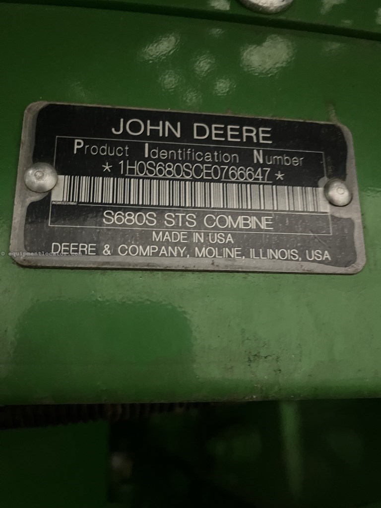 2014 John Deere S680 Image 1