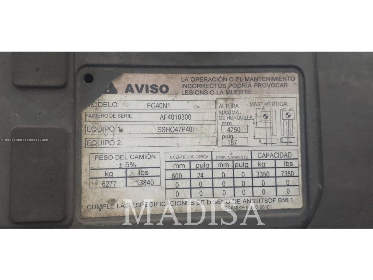 2017 Mitsubishi FG40N Image 6