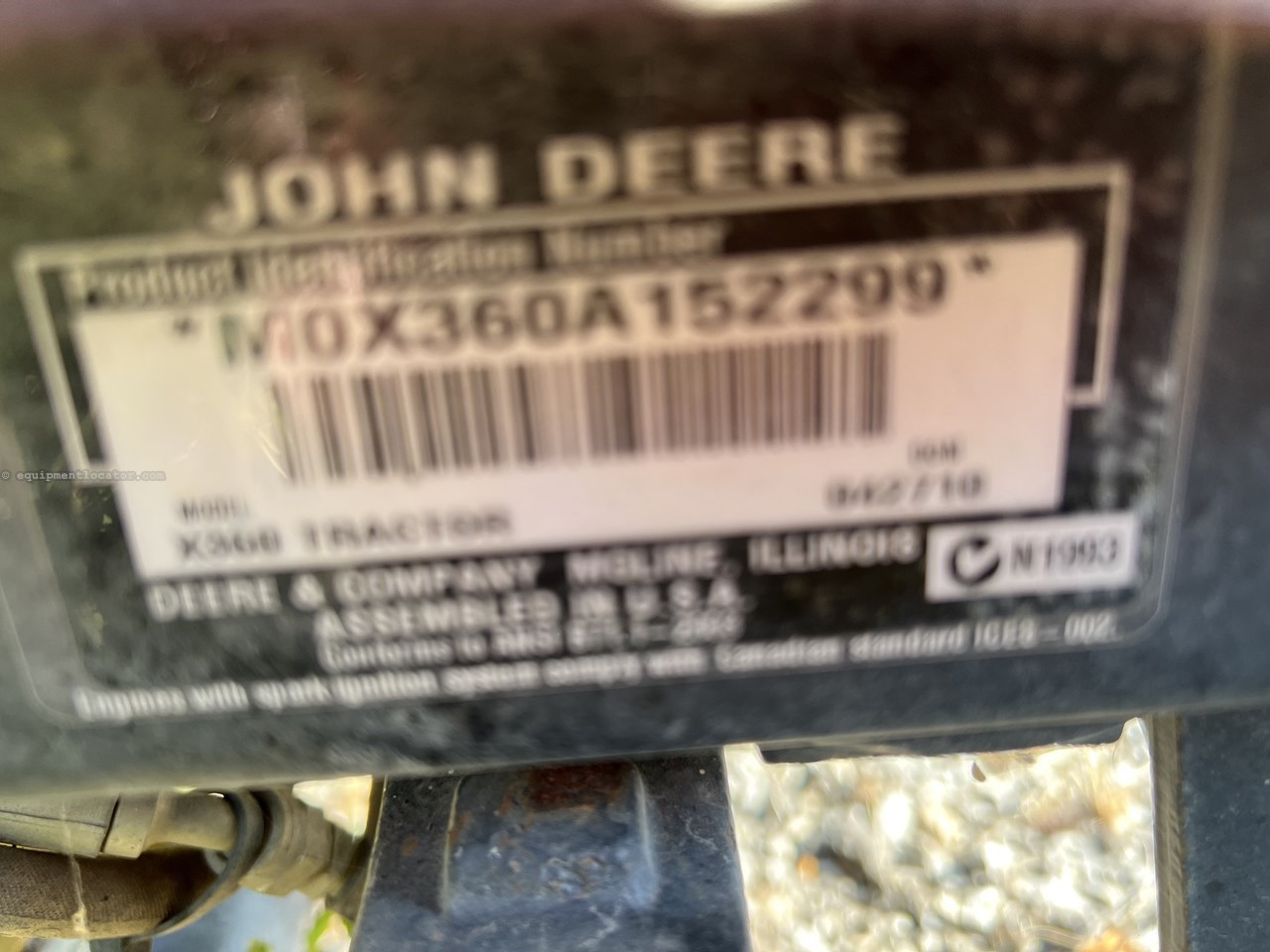 2010 John Deere X360 Image 10