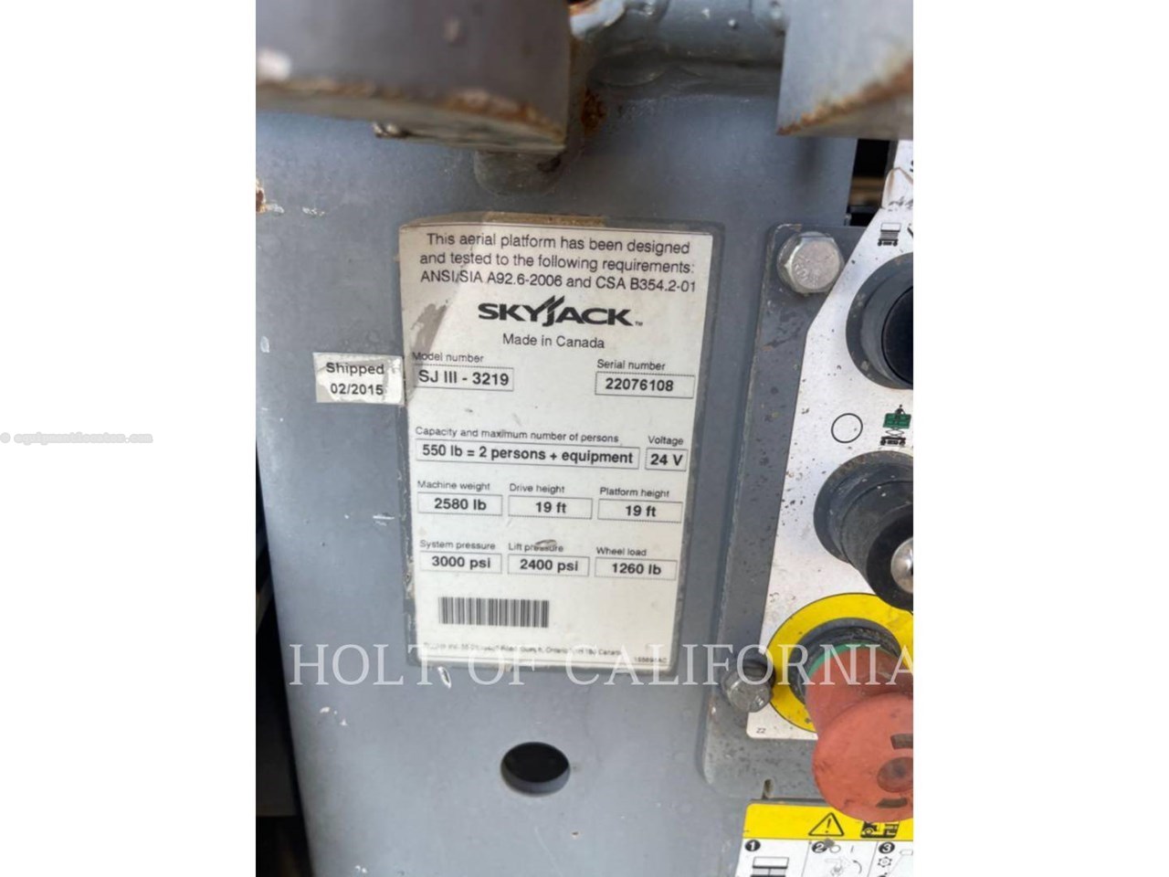 2015 Skyjack SCISSOR 19 Image 6