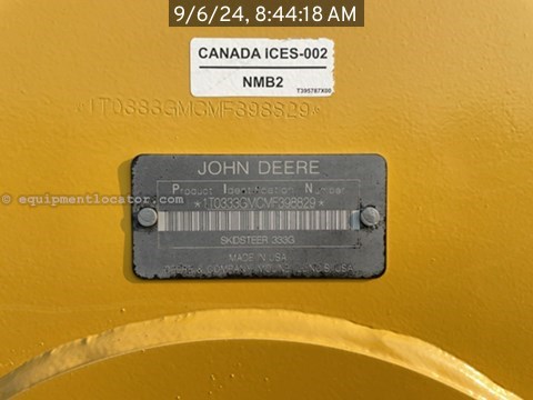 2021 John Deere 333G Image 9