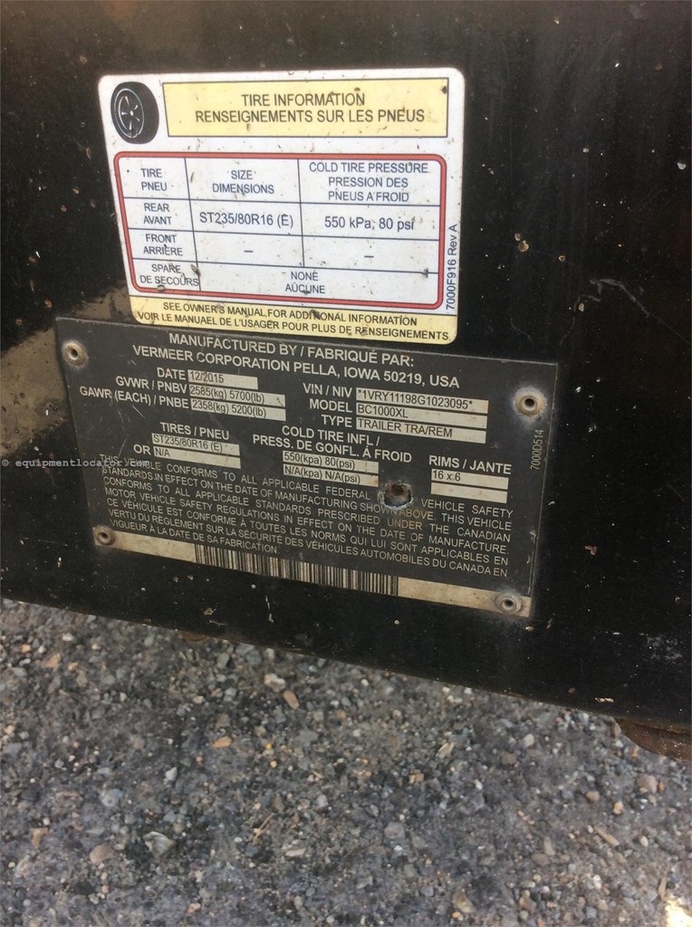 2016 Vermeer BC1000XL Image 10