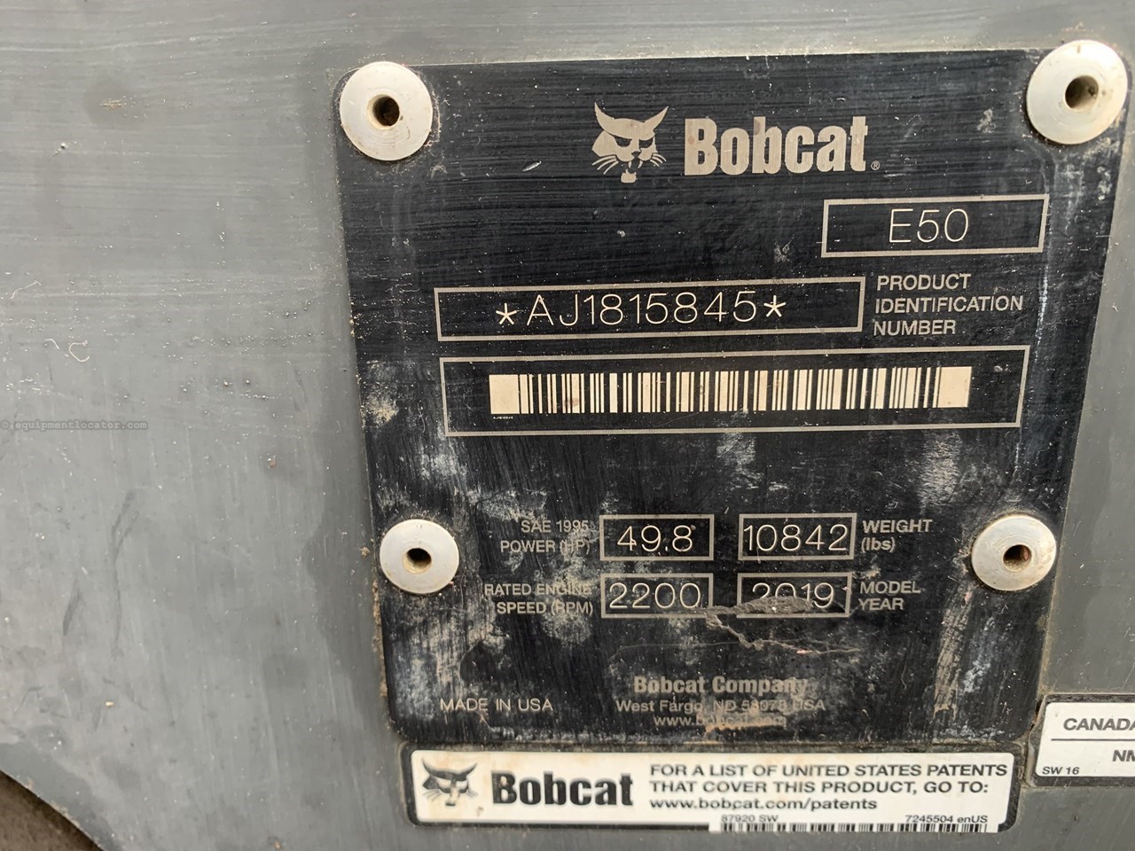 2019 Bobcat E50 Image 10