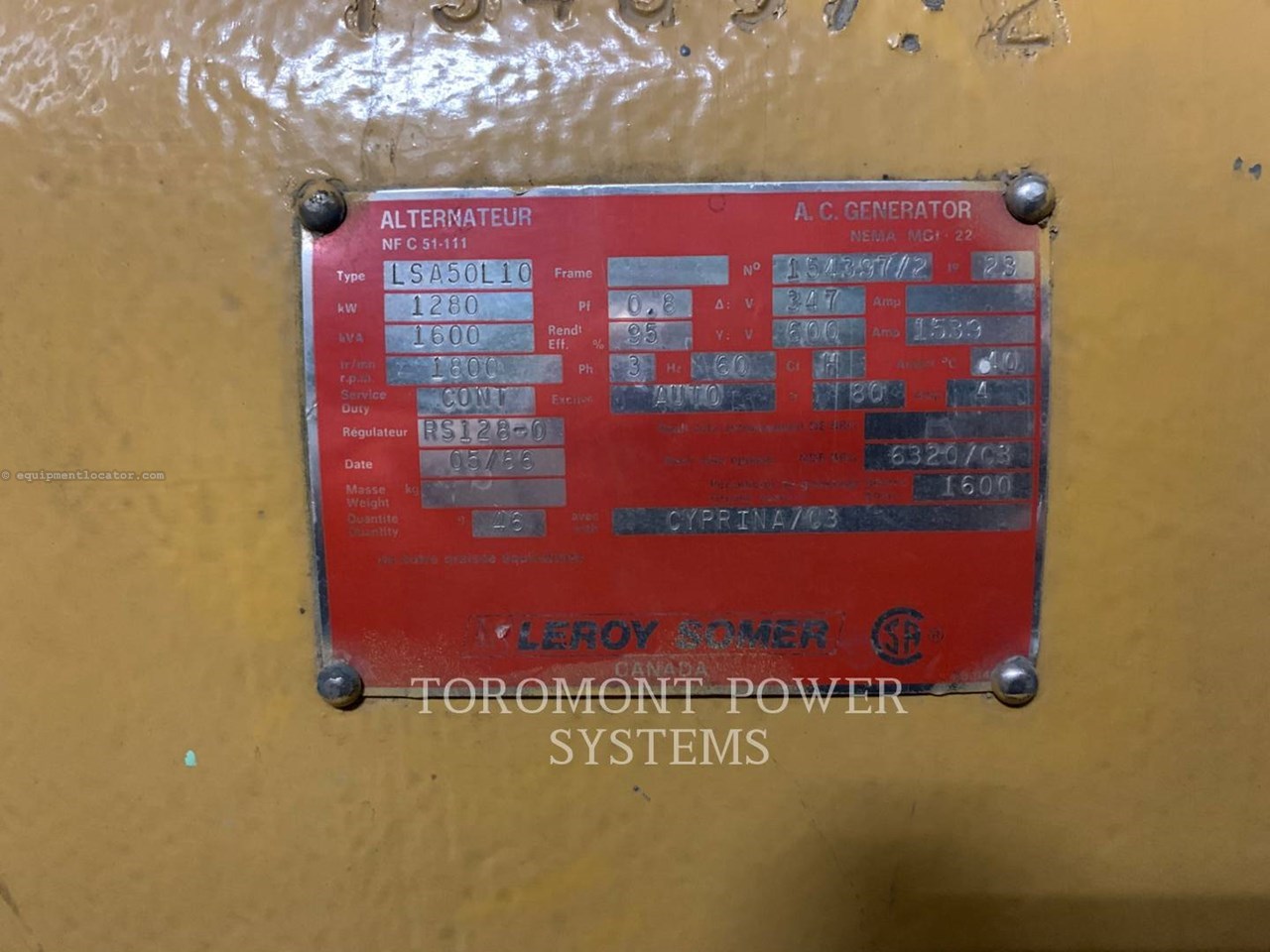 1986 Caterpillar 1250KW-600-3512 Image 10