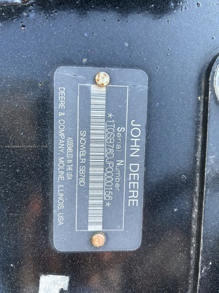 2023 John Deere SB78D SNOWBLOWER Image 11