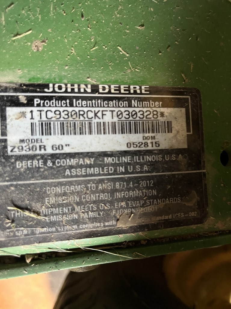 2016 John Deere Z930R Image 10