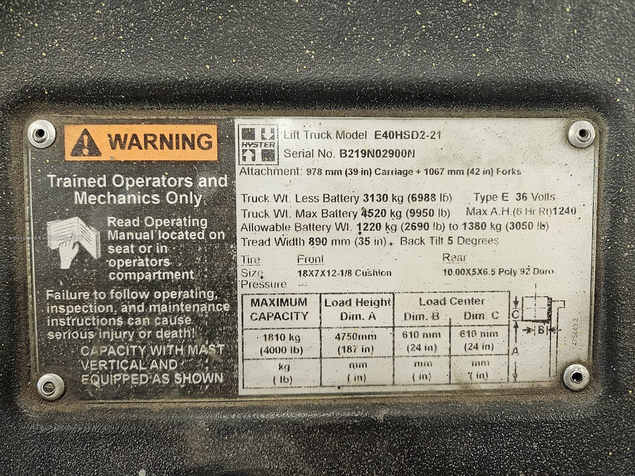 2015 Hyster E40HSD2 Image 10