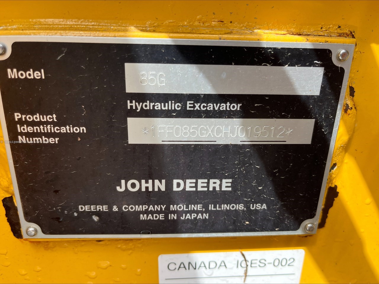 2018 John Deere 85G Image 10