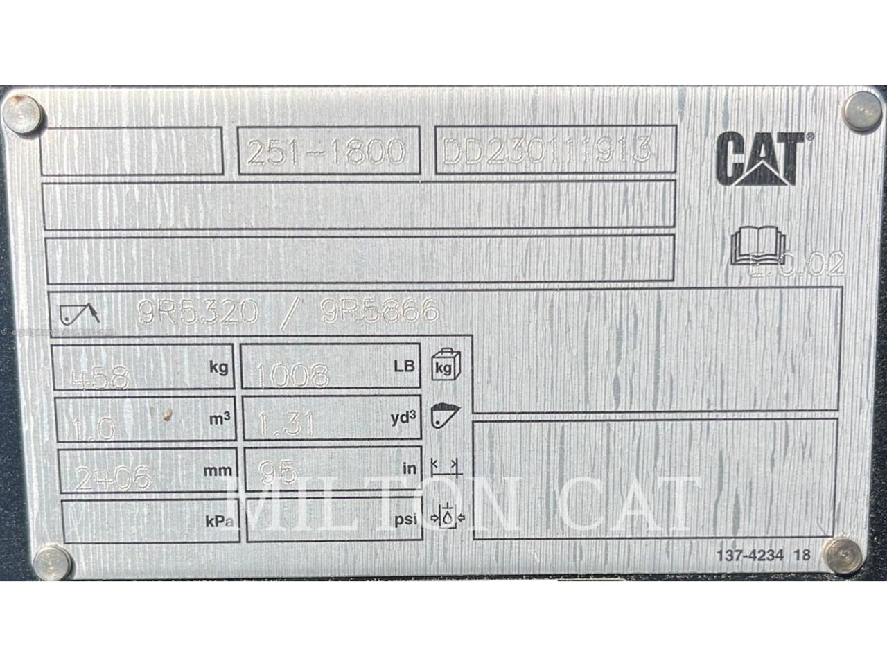 2023 Caterpillar 420/430 1.31 CYD GENERAL PURPOSE BUCKET Image 5