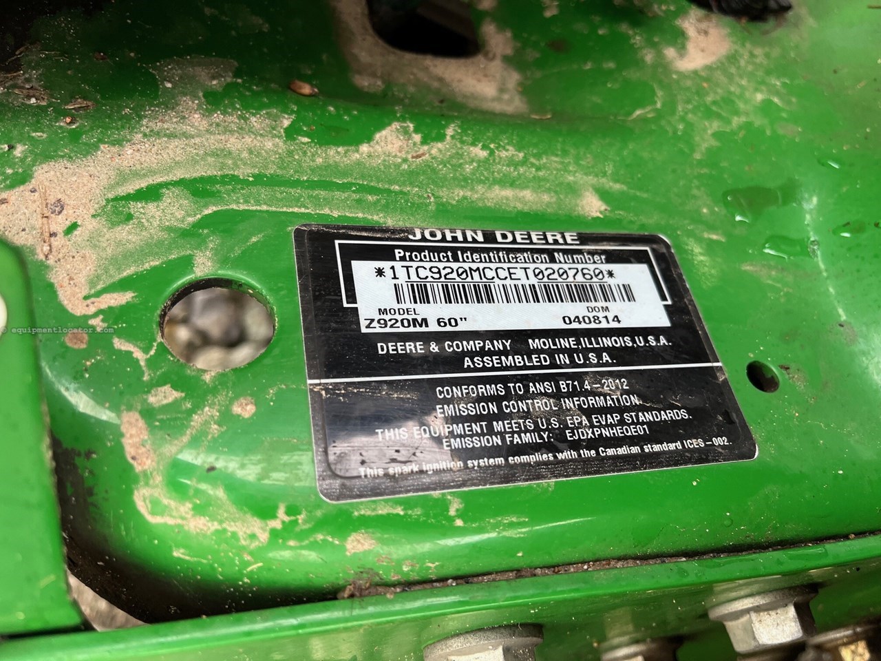2014 John Deere Z920M Image 10