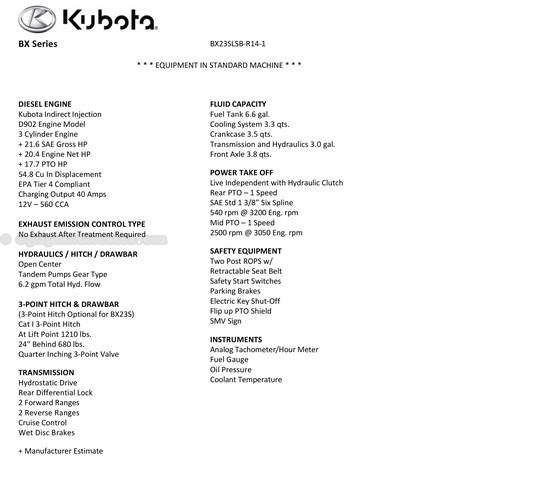 2025 Kubota BX23SLSB-R14-1 Image 15