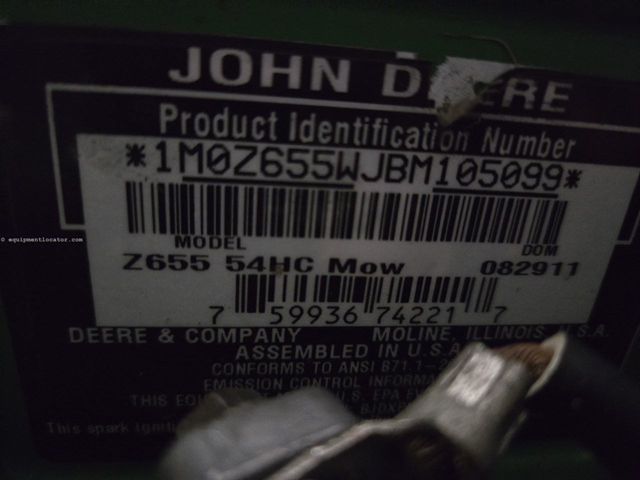 2011 John Deere Z655 Image 10