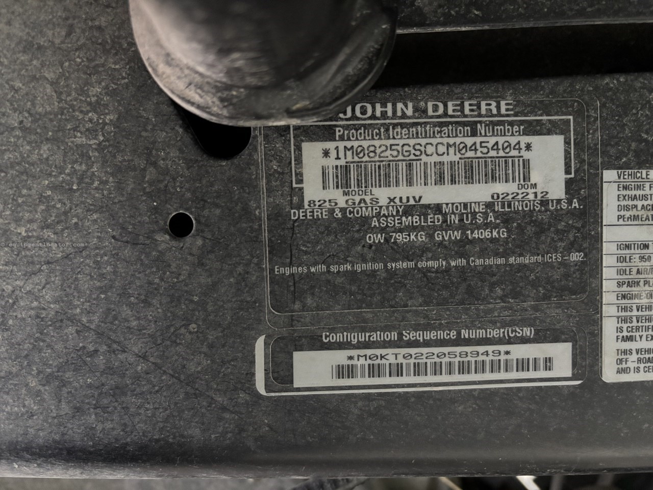 2012 John Deere XUV 825I OLIVE Image 16