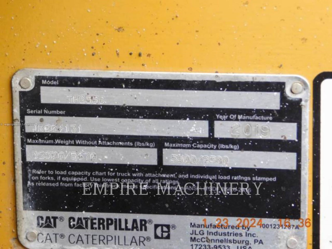 2019 Caterpillar TH255C CA Image 6