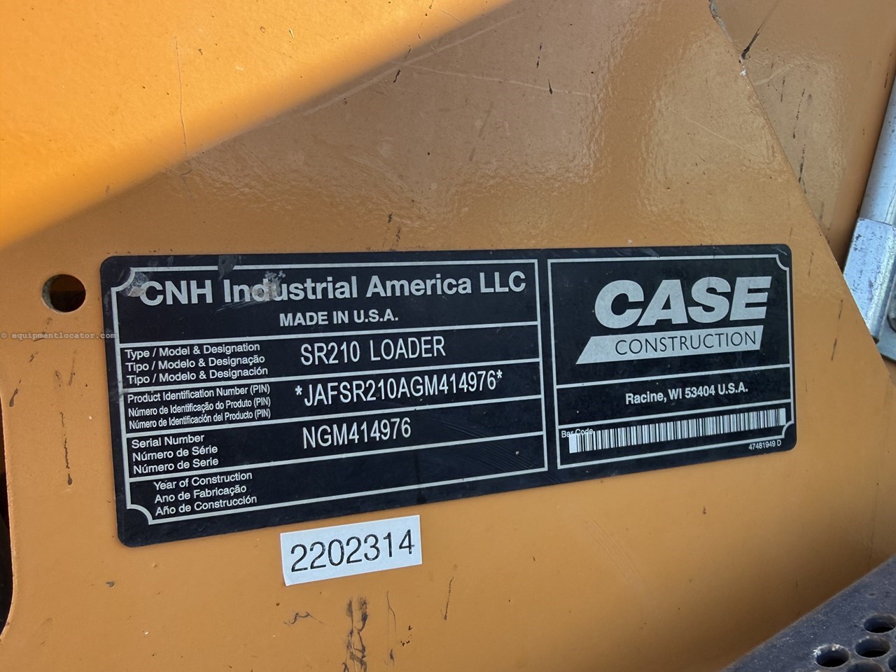 2016 Case SR210 Image 18