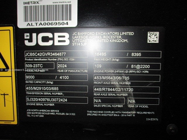 2024 JCB 509-23TC Image 17