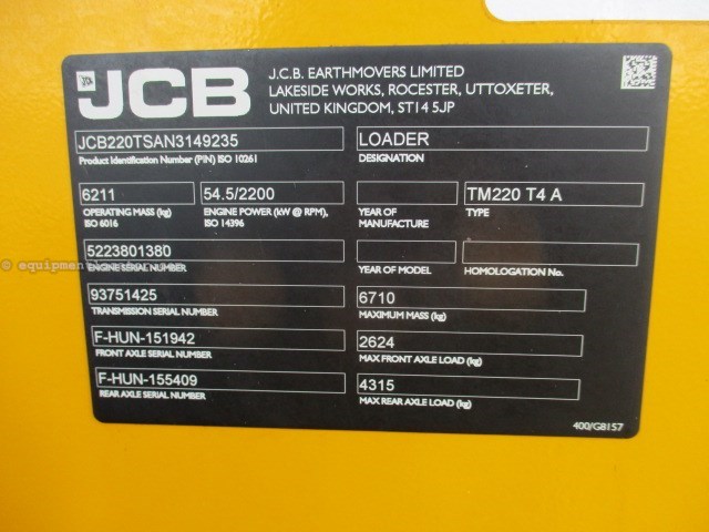 2022 JCB TM220 T4 A Image 10