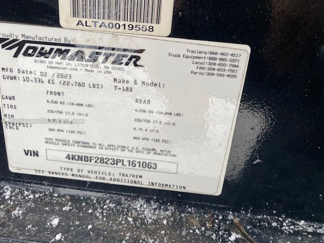 2023 Towmaster T-18D Image 4